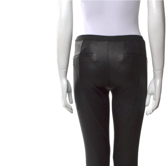 Helmut Lang Black Leather Crop Legging - Picture 2 of 9